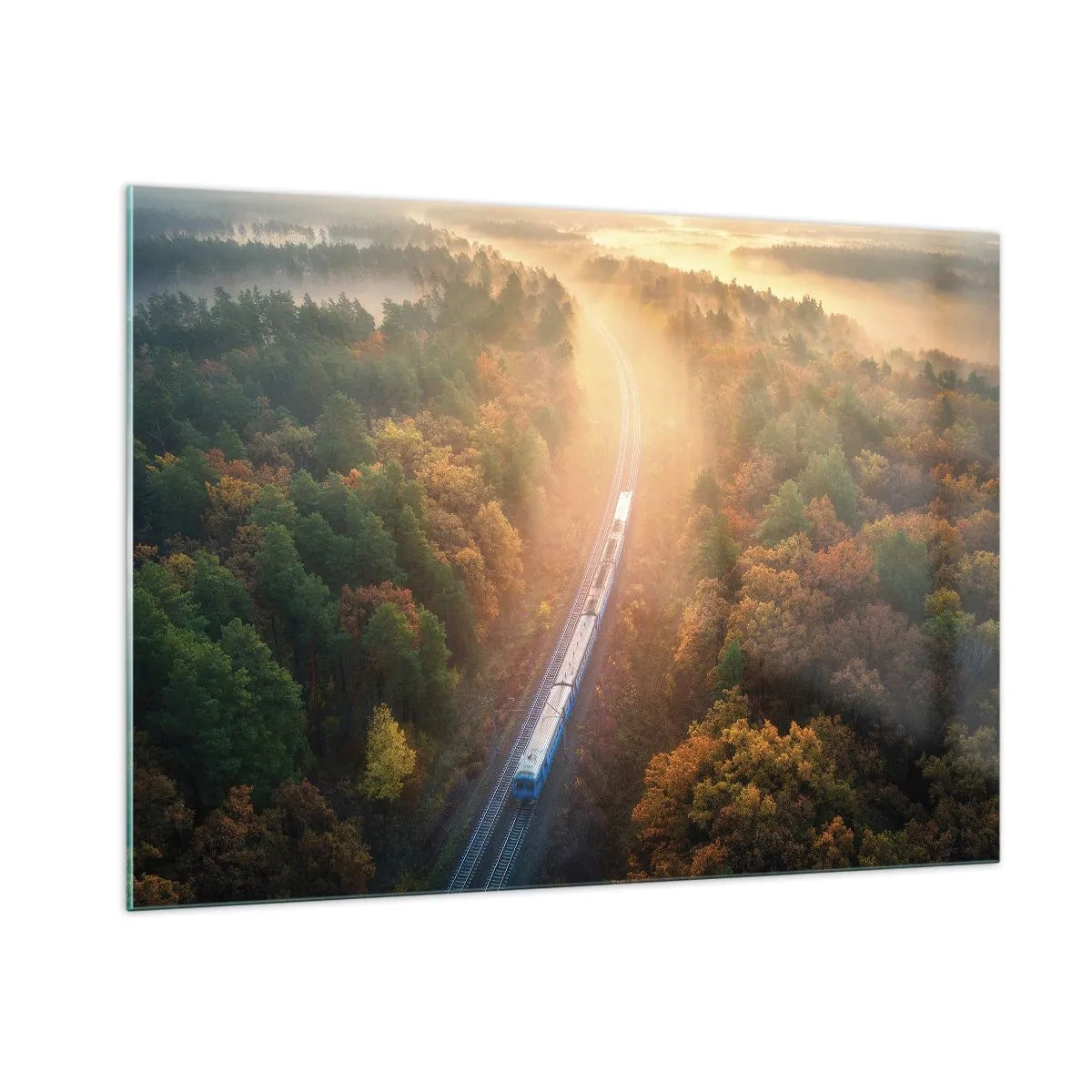 Obraz na skle - Jesenná cesta - 100x70 cm