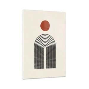 Obraz na skle - Magnetizmus tvarov a farieb - 70x100 cm