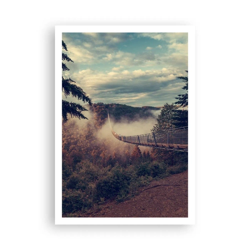 Plagát - Nad jesenným lesom - 70x100 cm