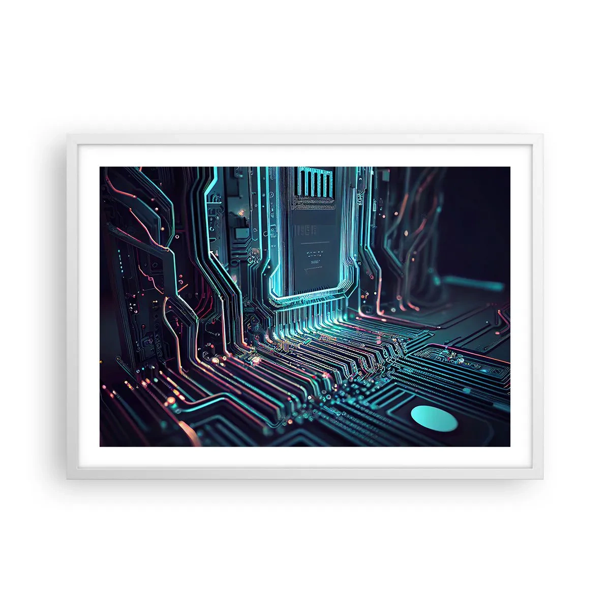 Plagát v bielom ráme - Len tak premýšľam… - 70x50 cm