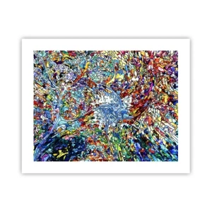 Plagát - Vitráž s kvapkami - 50x40 cm