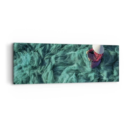Obraz na plátne - V mori sietí - 90x30 cm