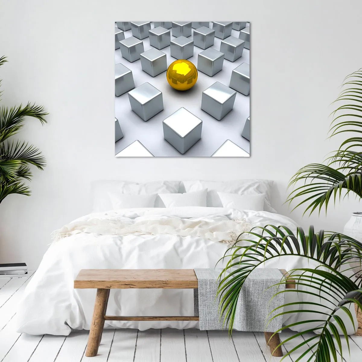 Obraz na plátne - Prečo ja? Geometrická kompozícia - 60x60 cm