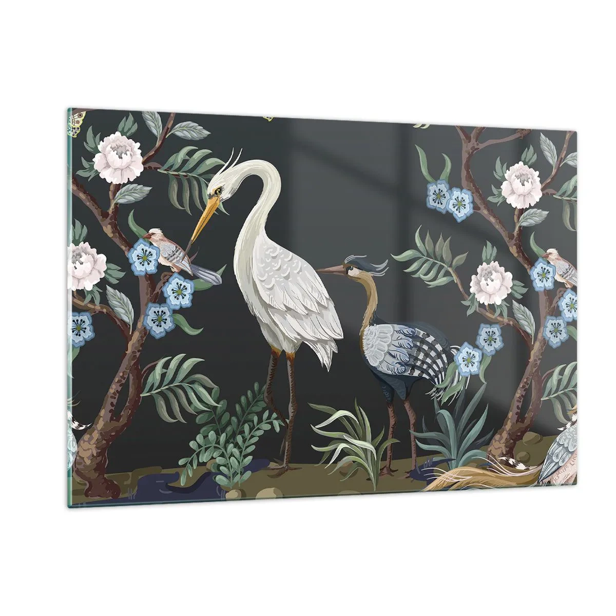 Obraz na skle - Vtáčí sprievod - 120x80 cm