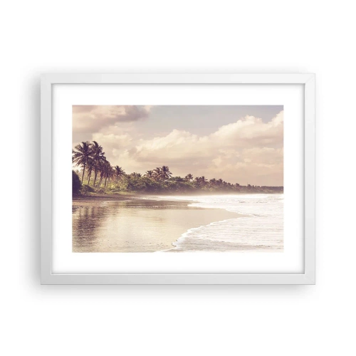 Plagát v bielom ráme - Pohladenie vĺn - 40x30 cm