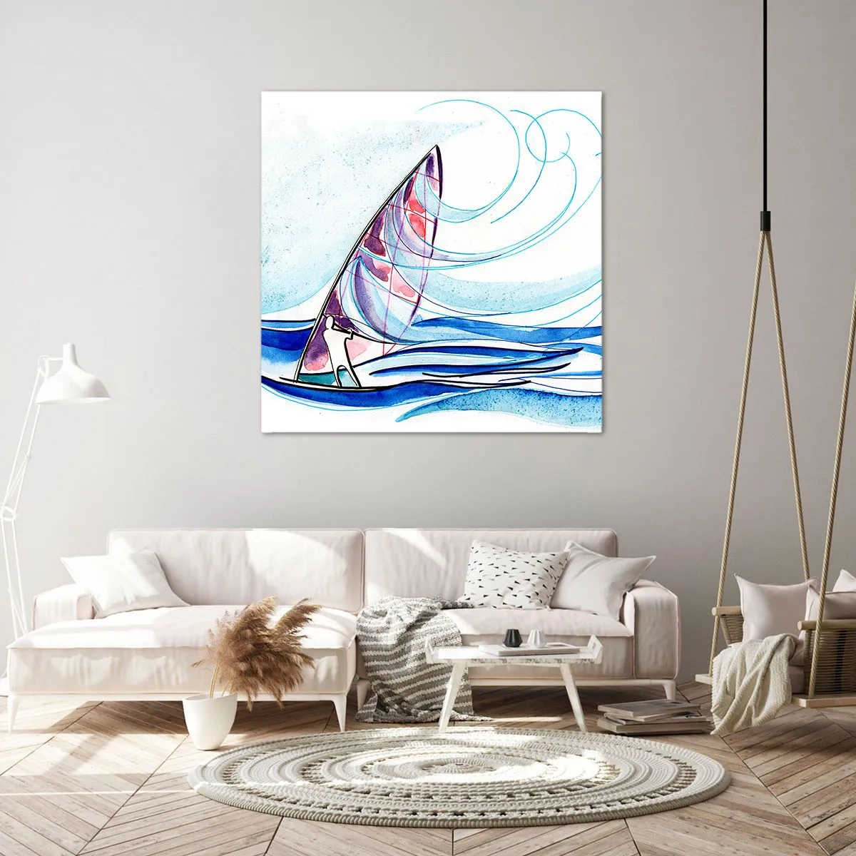 Obraz na plátne - S vetrom v rytme vĺn - 70x70 cm
