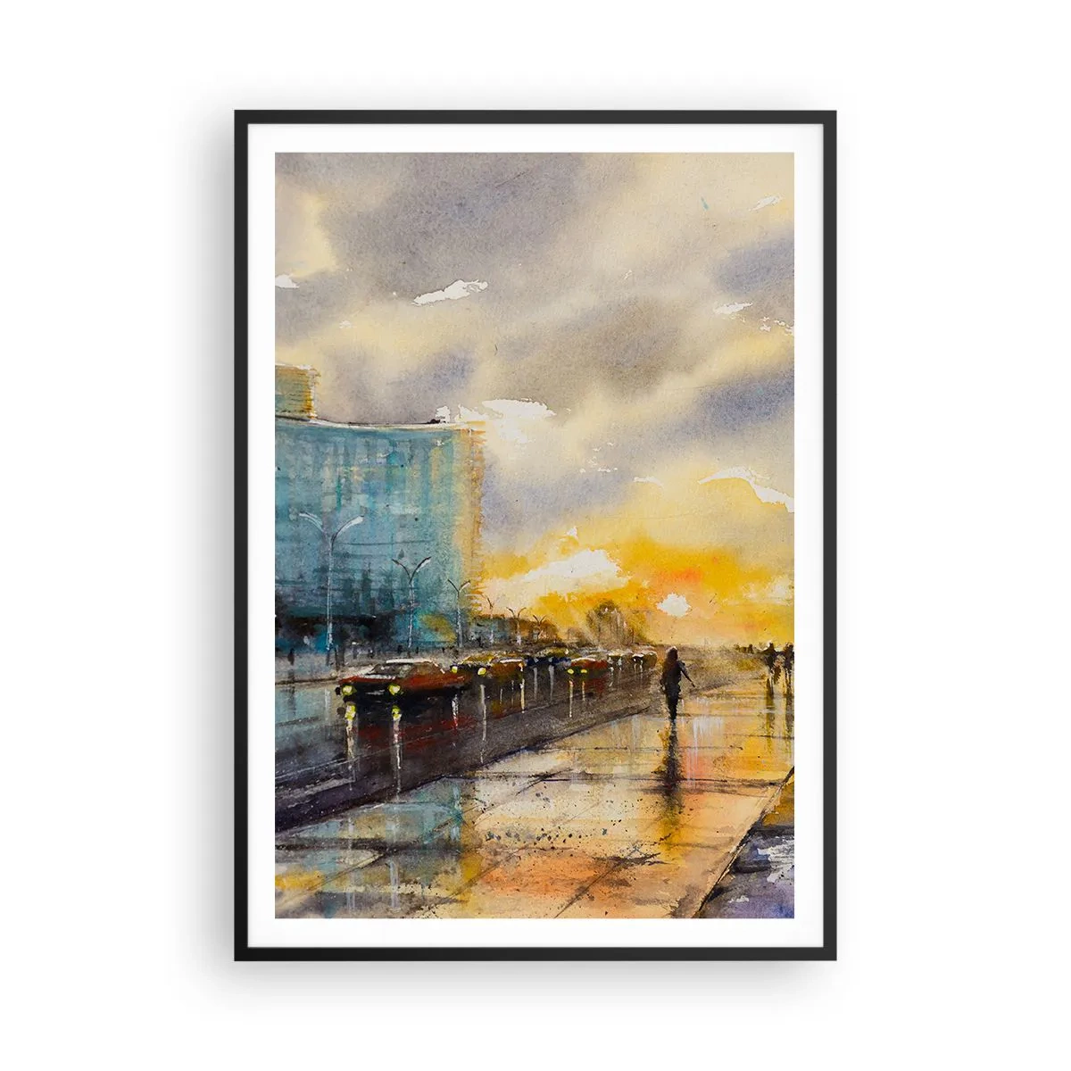 Plagát v čiernom ráme - Život na pobreží - 70x100 cm