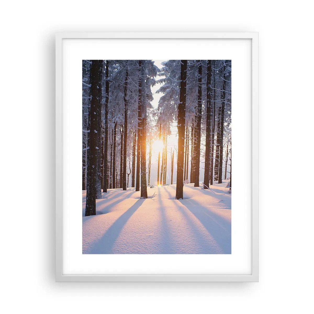 Plagát v bielom ráme - Jasne čierne na bielom - 40x50 cm