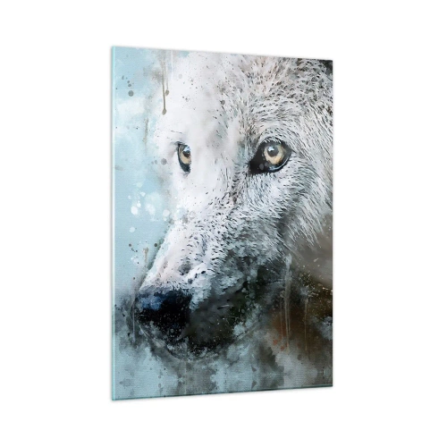 Obraz na skle - Zoznámte sa s vlčou dušou - 50x70 cm