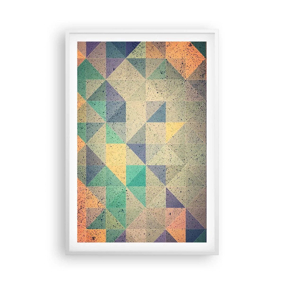 Plagát v bielom ráme - Republika trojuholníkov - 61x91 cm