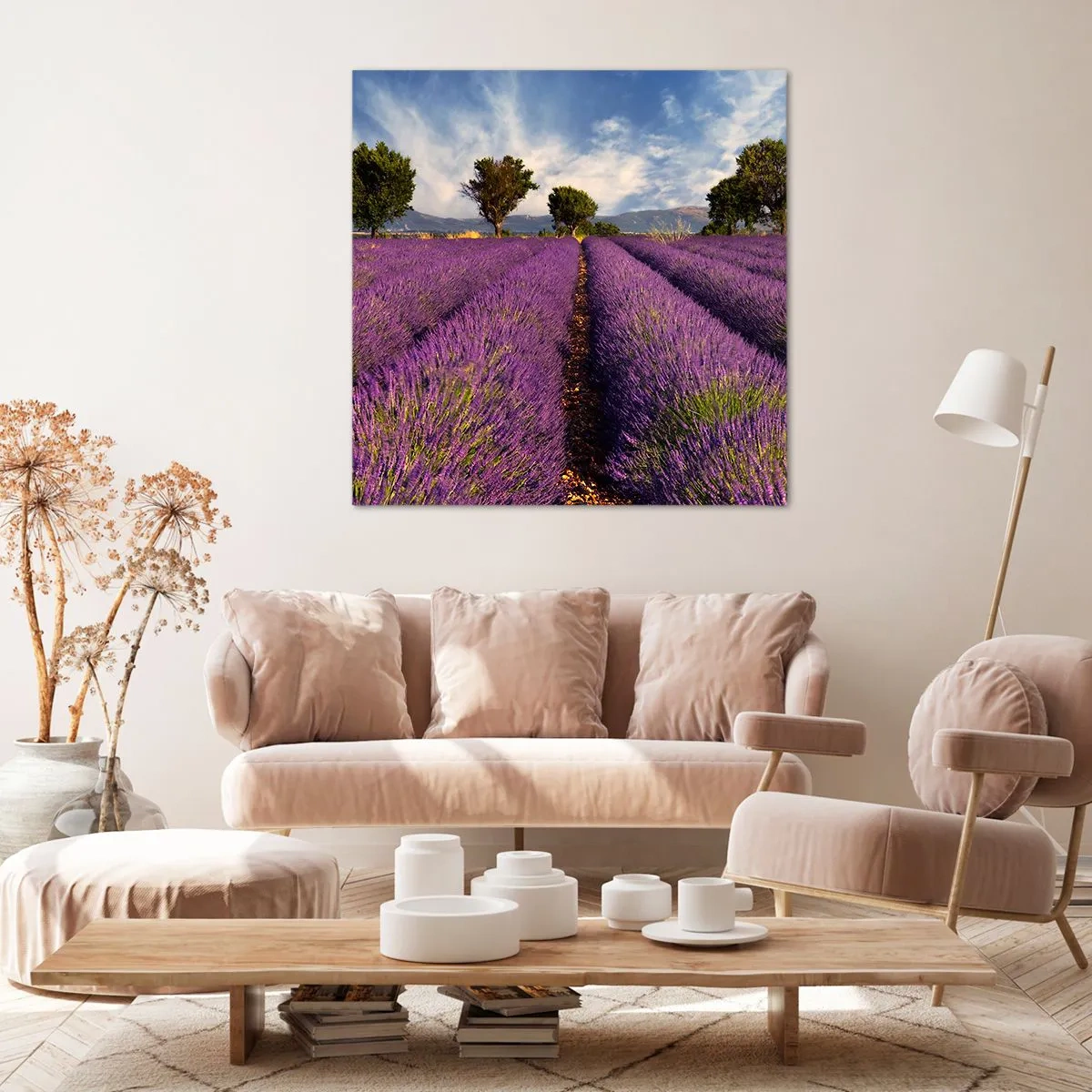Obraz na plátne - Levanduľové polia - 70x70 cm