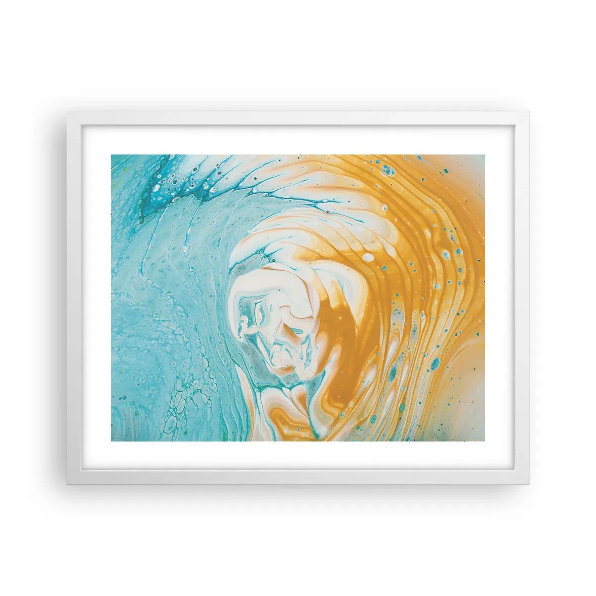 Plagát v bielom ráme - Pastelový vír - 50x40 cm