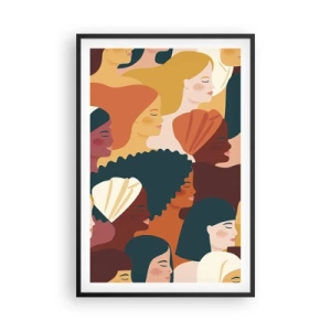 Plagát v čiernom ráme - Iba ženskosť - 61x91 cm