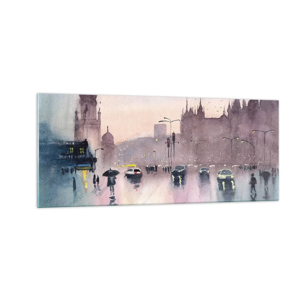 Obraz na skle - V daždivom opare - 100x40 cm
