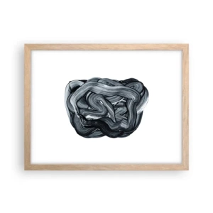 Plagát v ráme zo svetlého duba - Nie je to tak jednoduché - 40x30 cm