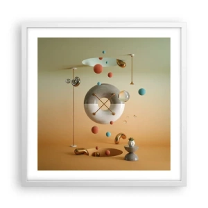 Plagát v bielom ráme - Všetko je možné - 50x50 cm