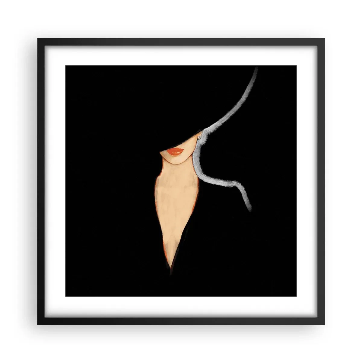 Plagát v čiernom ráme - Elegancia a štýl - 50x50 cm