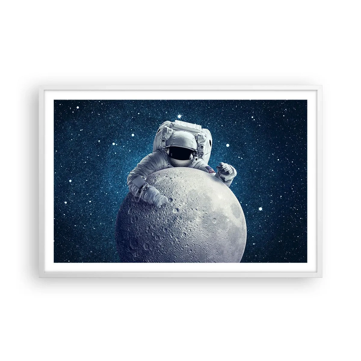 Plagát v bielom ráme - Vesmírny vtipkár - 91x61 cm