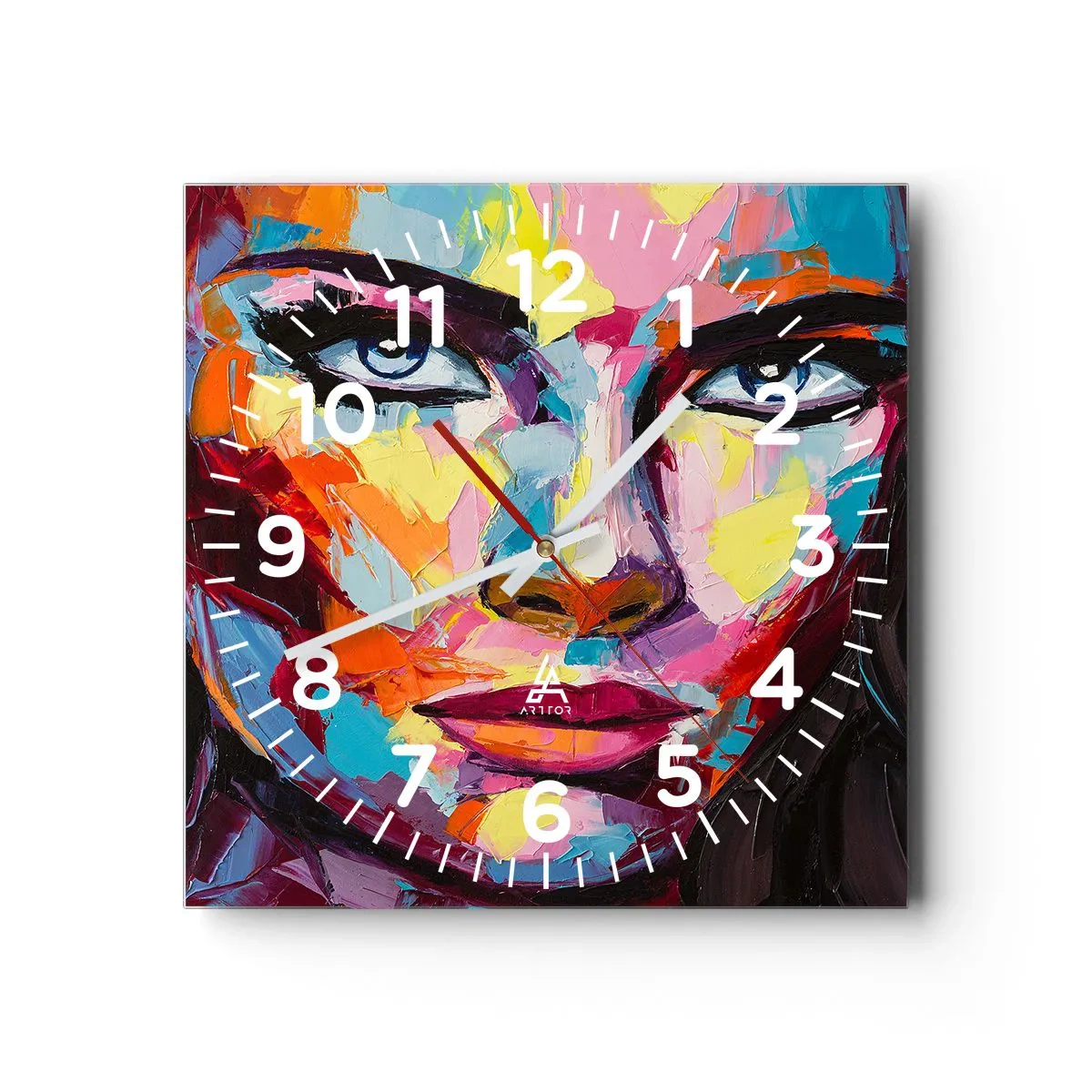 Nástenné hodiny - Tiež farebná duša - 30x30 cm