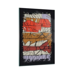 Obraz na skle - Spontánna kompozícia - 80x120 cm
