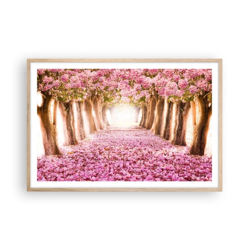 Plagát v ráme zo svetlého duba - Cesta do raja - 91x61 cm