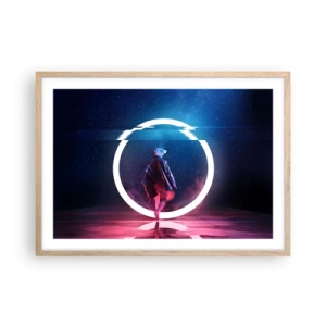 Plagát v ráme zo svetlého duba - Medzi svetmi - 70x50 cm