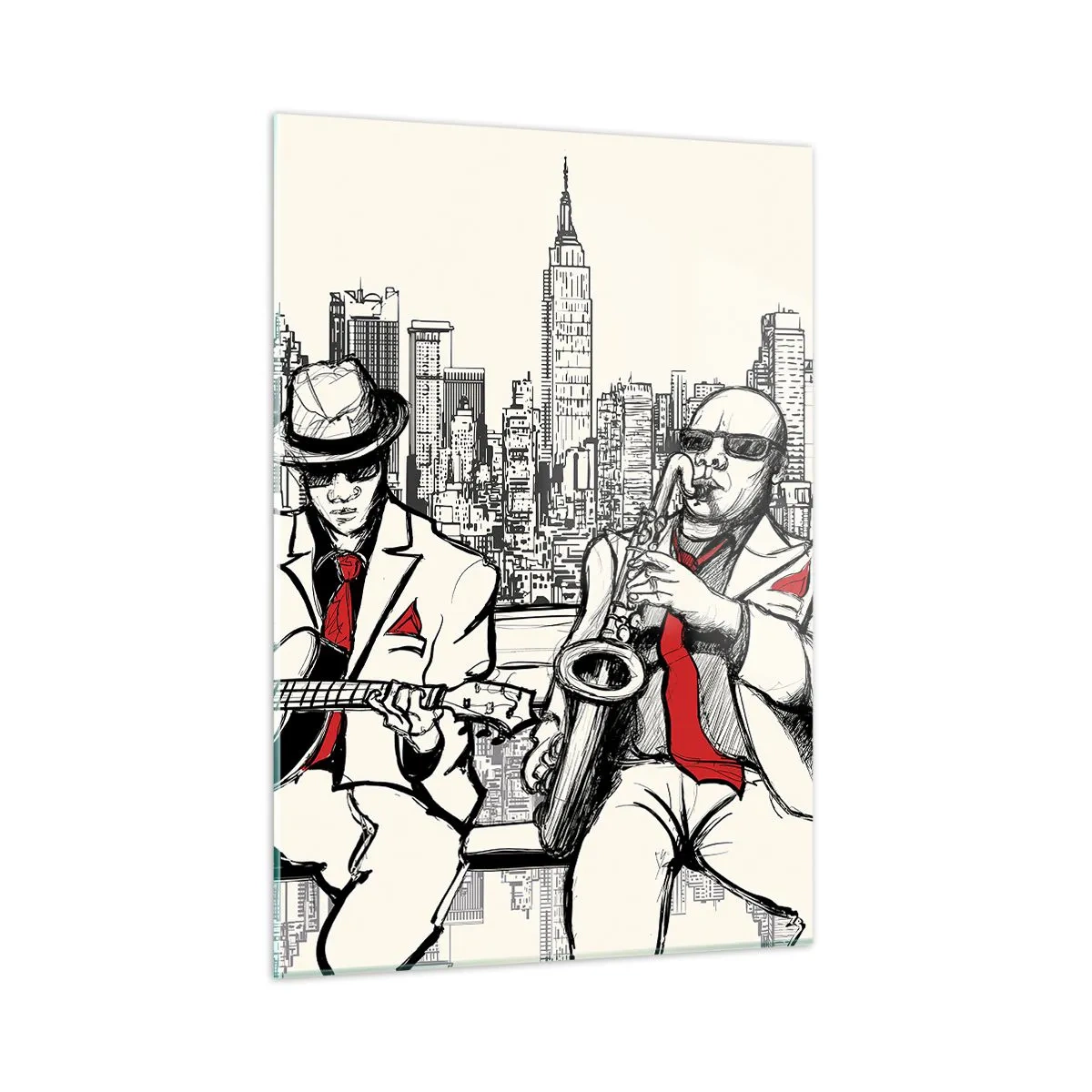 Obraz na skle - Newyorská improvizácia - 50x70 cm