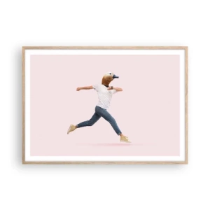 Plagát v ráme zo svetlého duba - Štipka absurdity - 100x70 cm