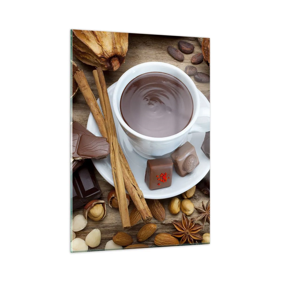Obraz na skle - Z rozprávkovej továrne na čokoládu - 50x70 cm