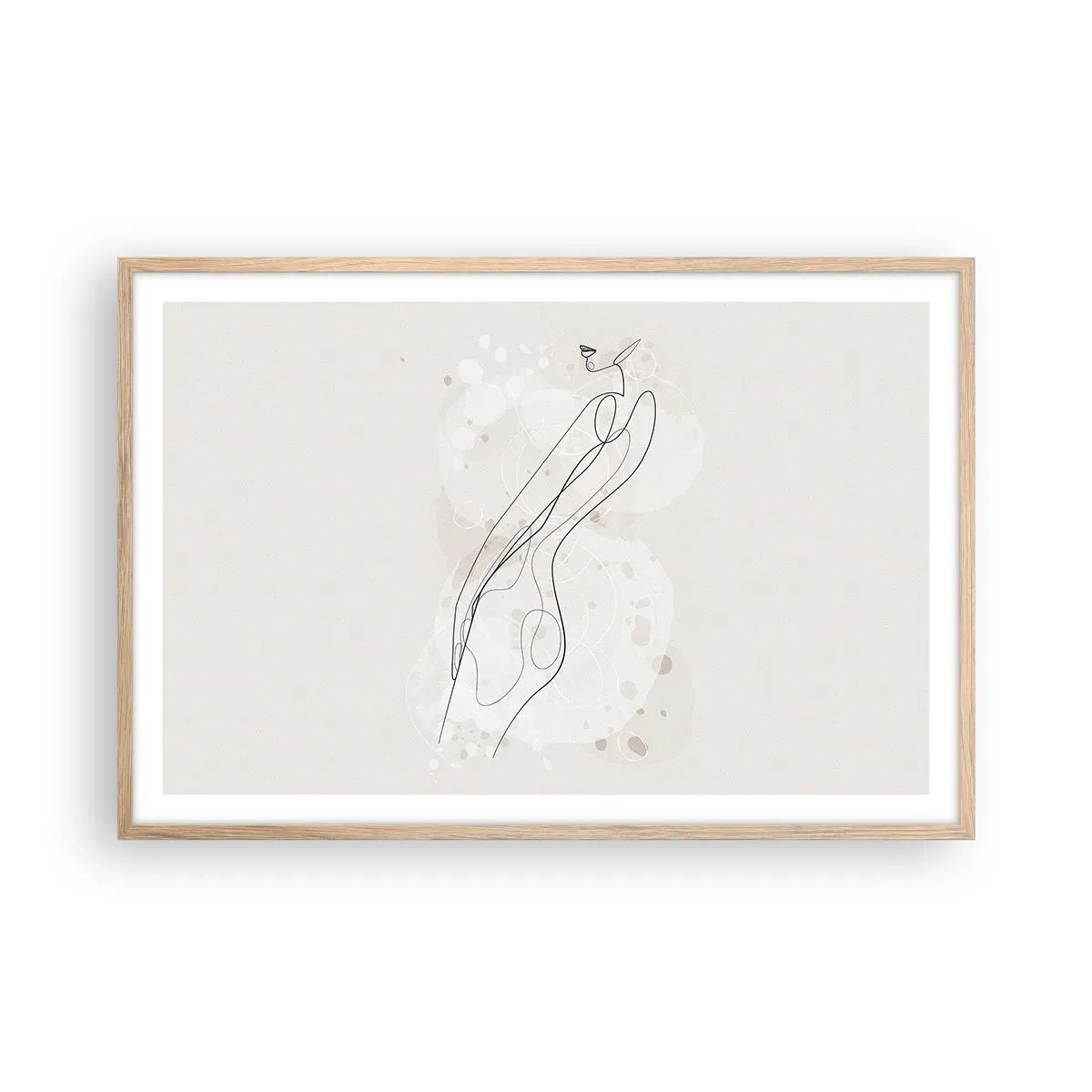 Plagát v ráme zo svetlého duba - Zablúdiť pohľadom - 91x61 cm