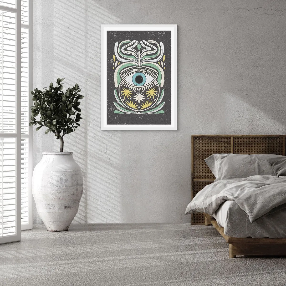 Plagát v bielom ráme - Kmeňové rituály - 40x50 cm