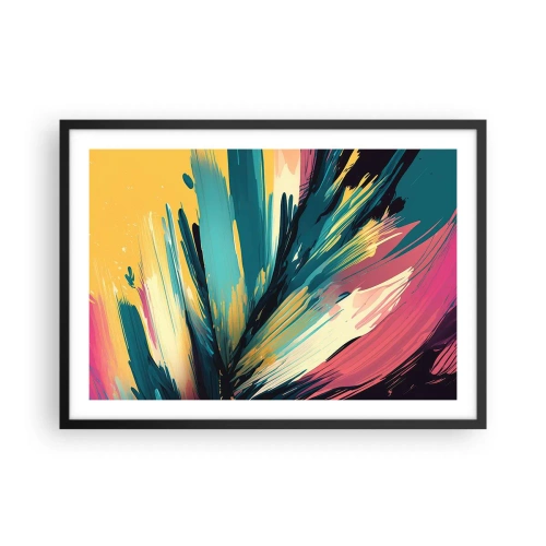 Plagát v čiernom ráme - Kompozícia – explózia radosti - 70x50 cm
