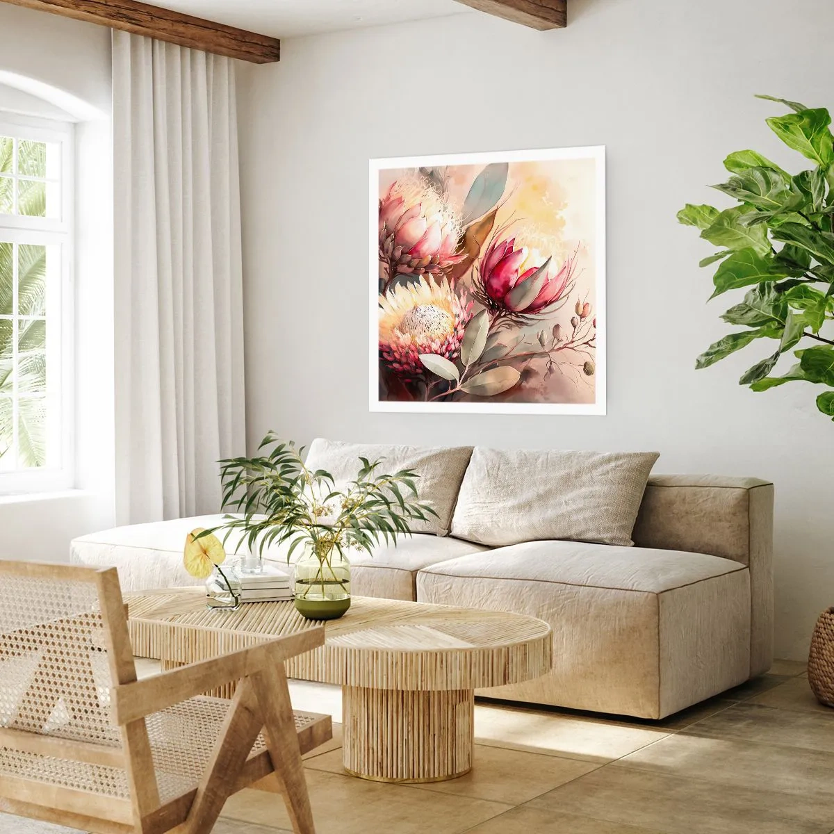 Plagát - Z profilu a en face - 50x50 cm