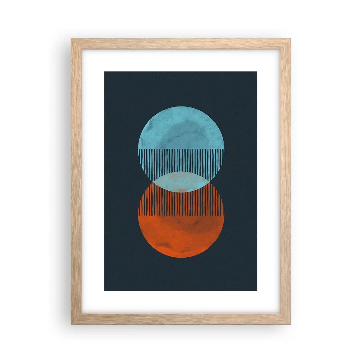 Plagát v ráme zo svetlého duba - Astronomická fantázia - 30x40 cm