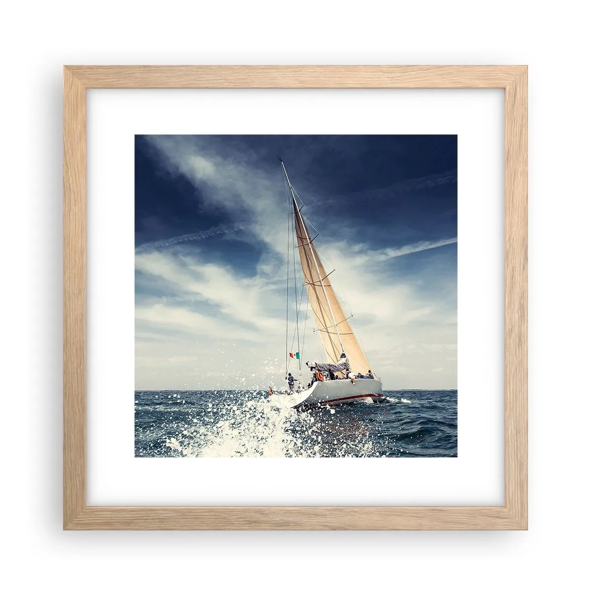 Plagát v ráme zo svetlého duba - Nás nedobehnú! - 30x30 cm