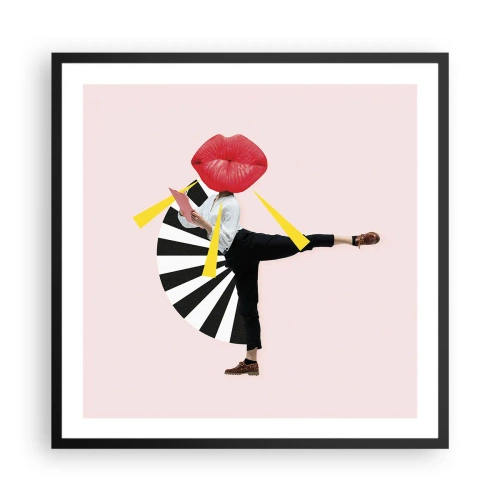 Plagát v čiernom ráme - Surrealistický pop-art - 60x60 cm