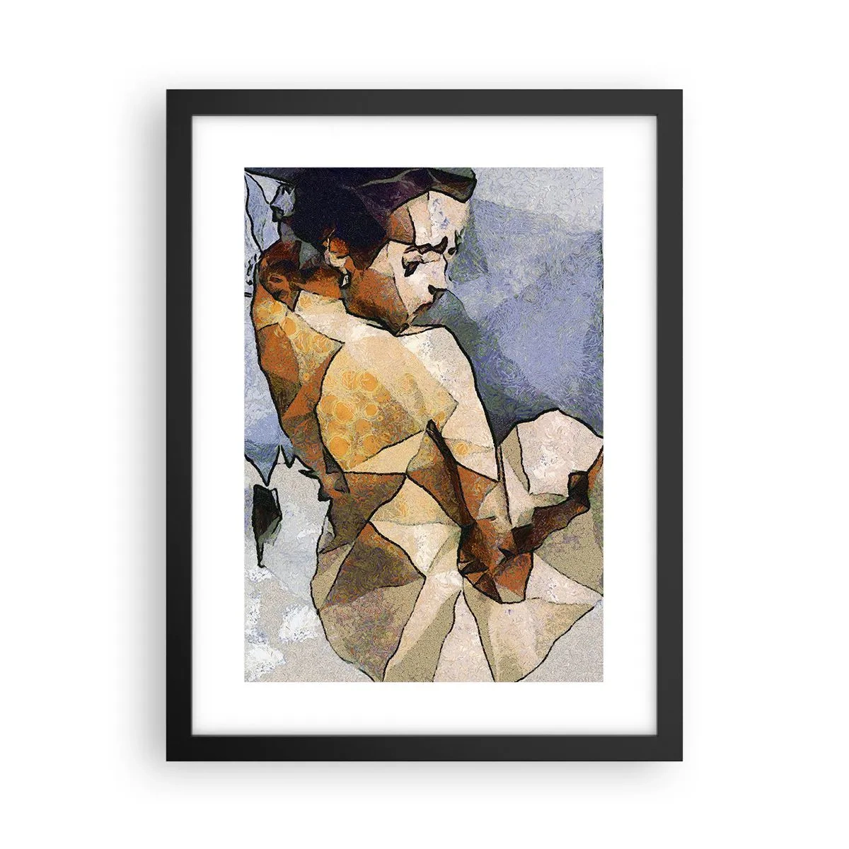 Plagát v čiernom ráme - V duchu kubizmu - 30x40 cm