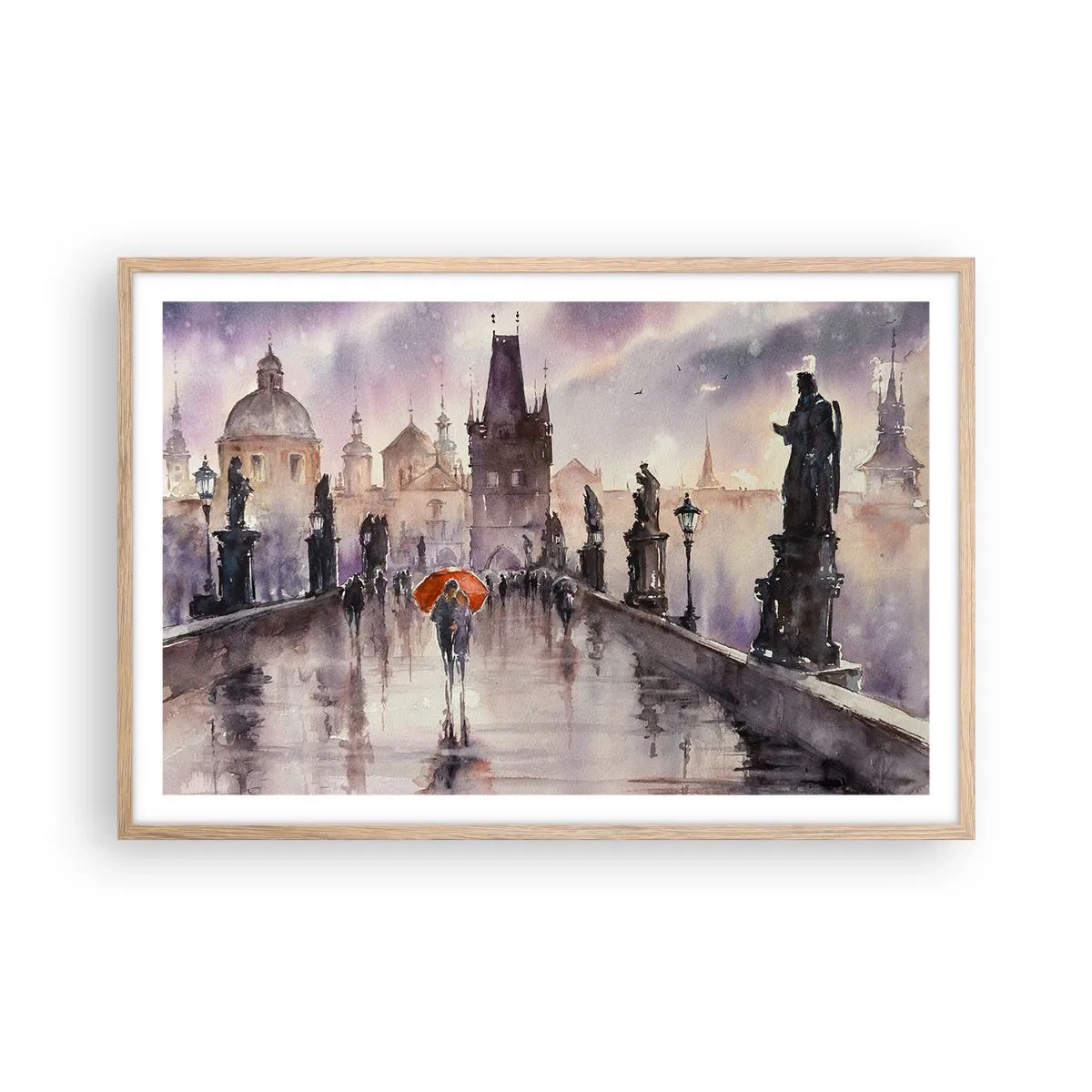 Plagát v ráme zo svetlého duba - Ľudia sa nemenia - 91x61 cm