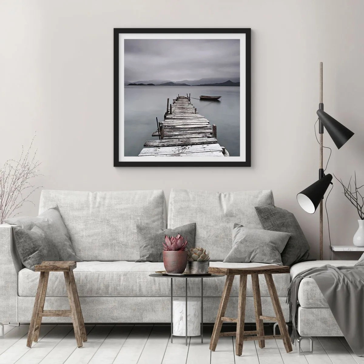 Plagát v čiernom ráme - Zajtra môžeš vyraziť - 60x60 cm