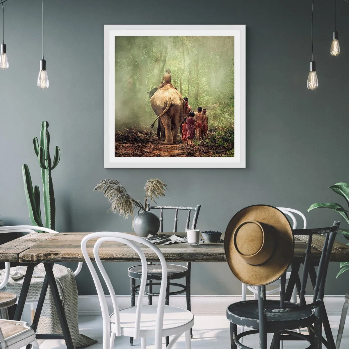 Plagát v bielom ráme - Nová Kniha džunglí - 30x30 cm