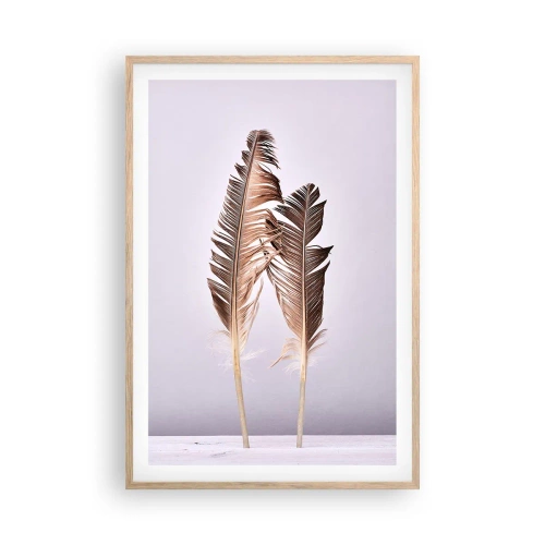 Plagát v ráme zo svetlého duba - Proti ničote - 61x91 cm