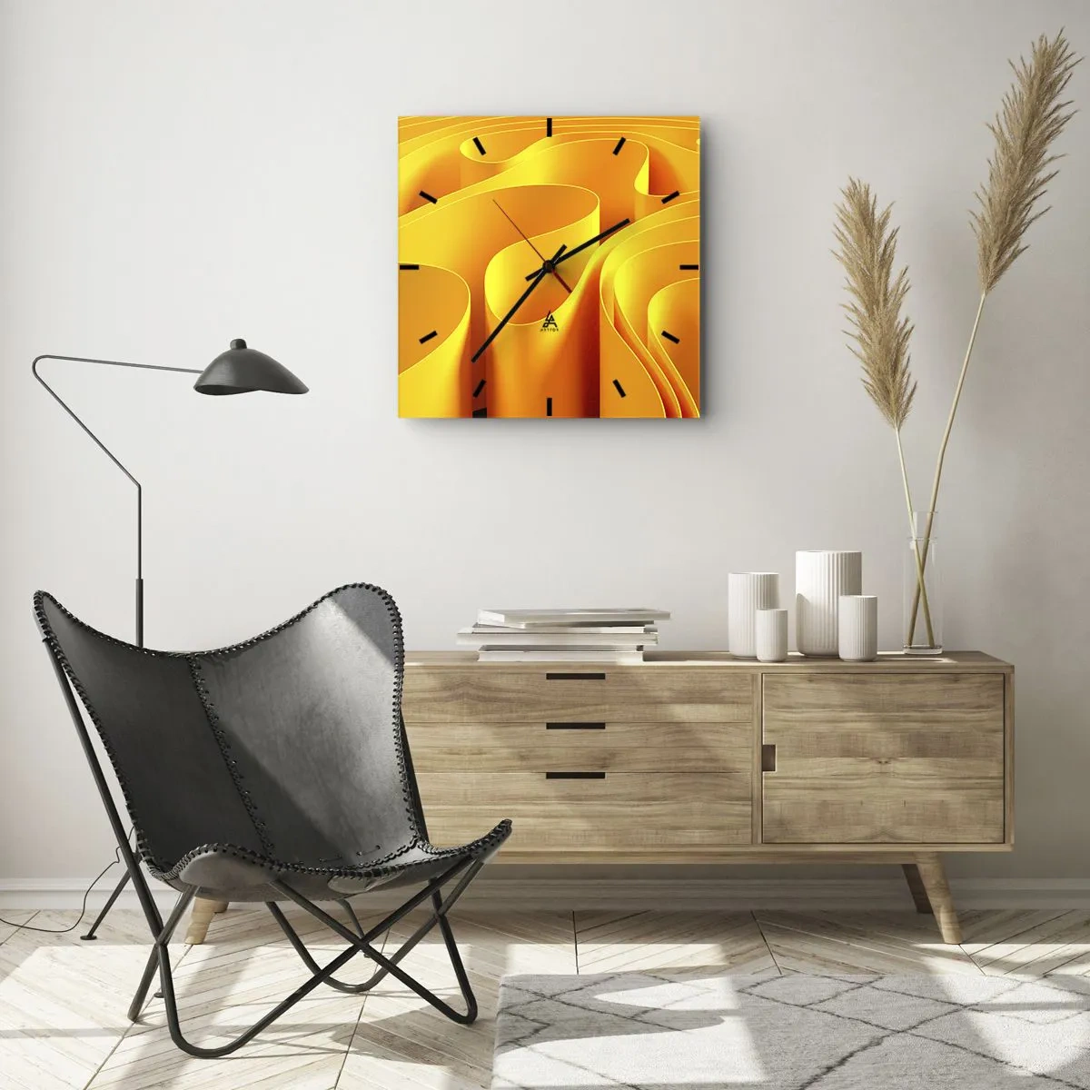 Nástenné hodiny - Ako slnečné vlny - 30x30 cm