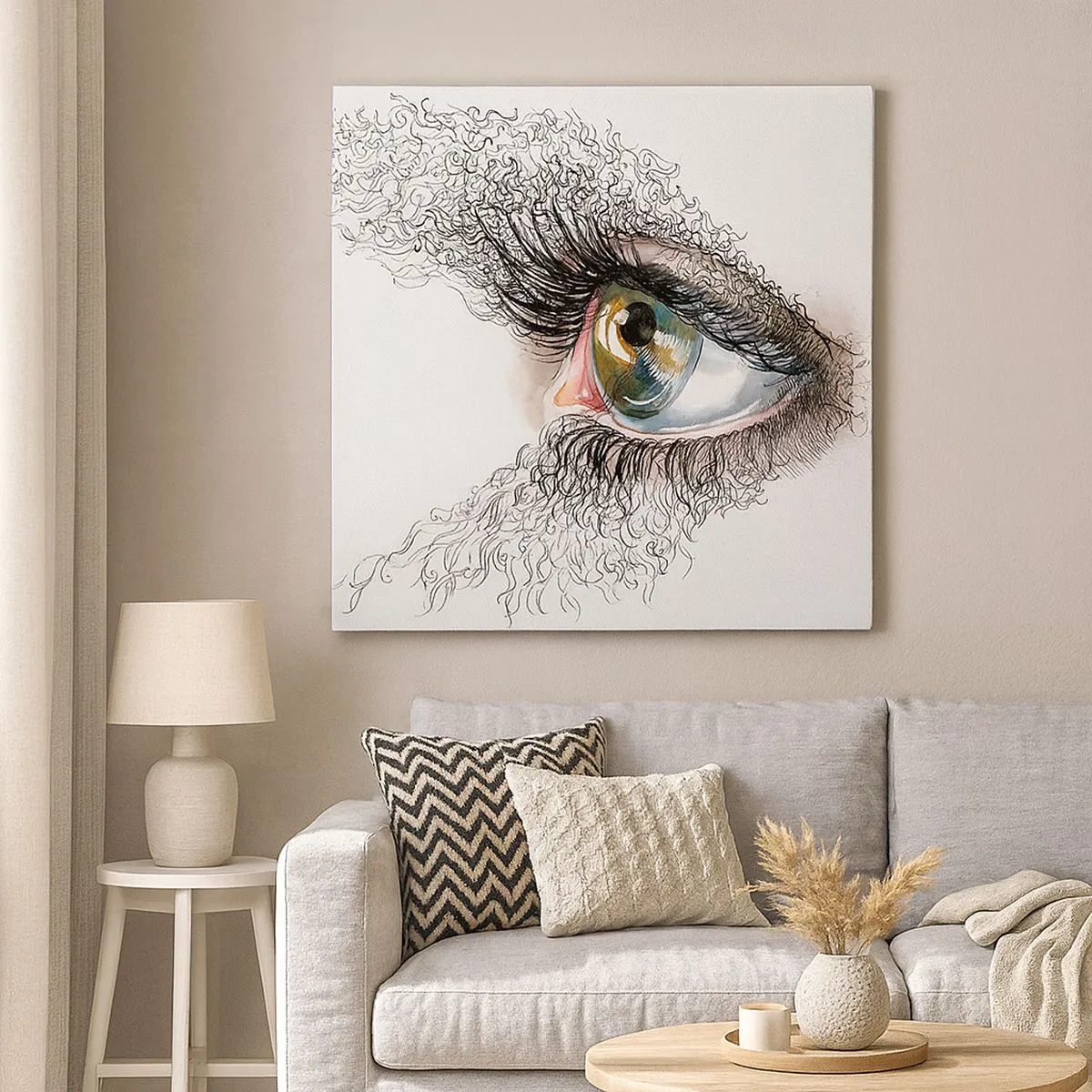 Obraz na plátne - Pozri sa priamo do duše - 30x30 cm