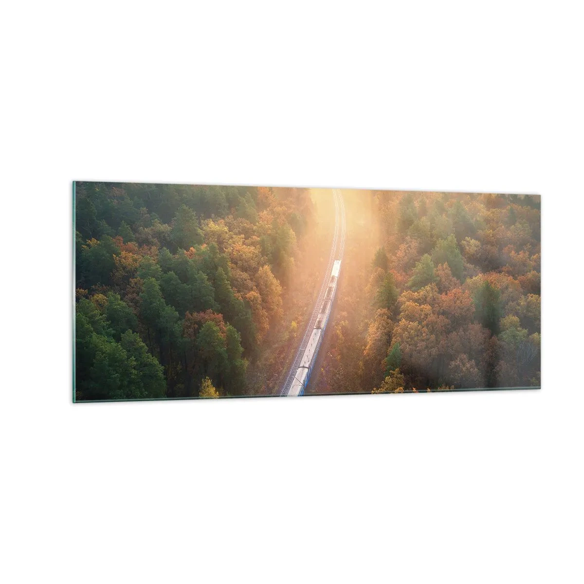 Obraz na skle - Jesenná cesta - 100x40 cm