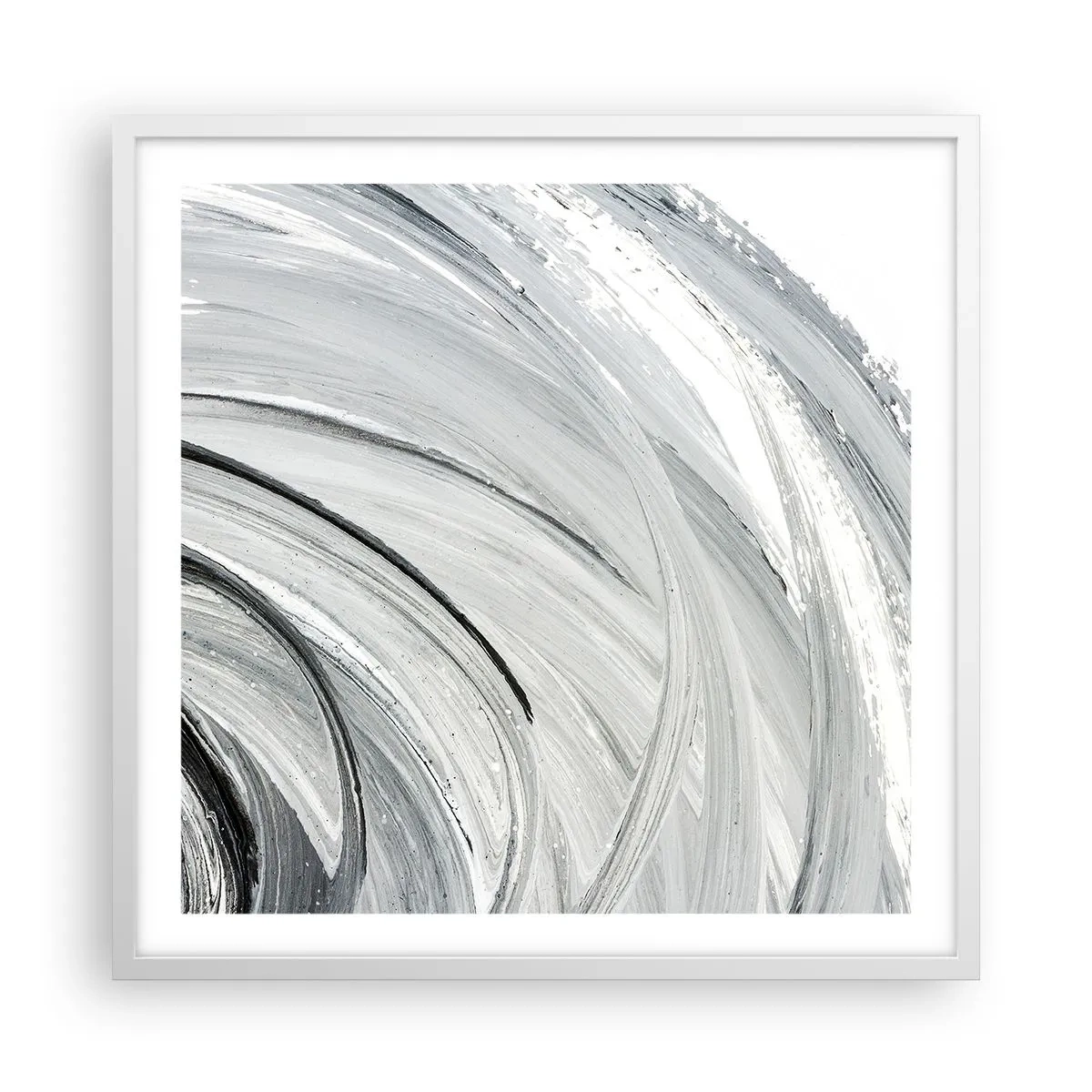 Plagát v bielom ráme - Orbitálna kompozícia - 60x60 cm