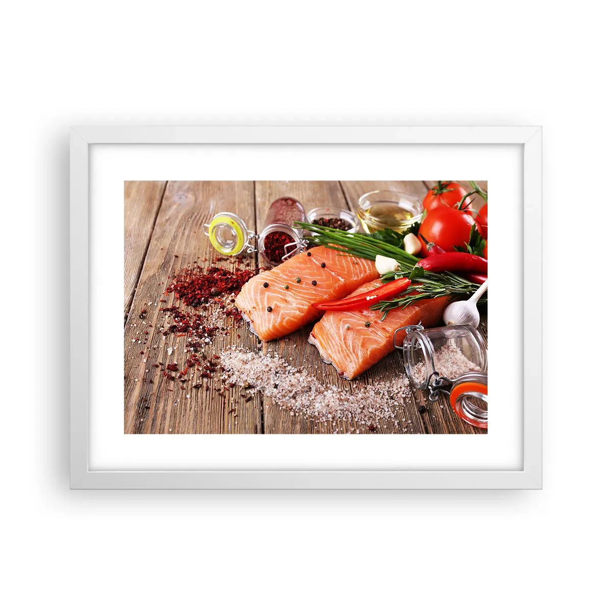 Plagát v bielom ráme - Nórske dobrodružstvo v kuchyni - 40x30 cm