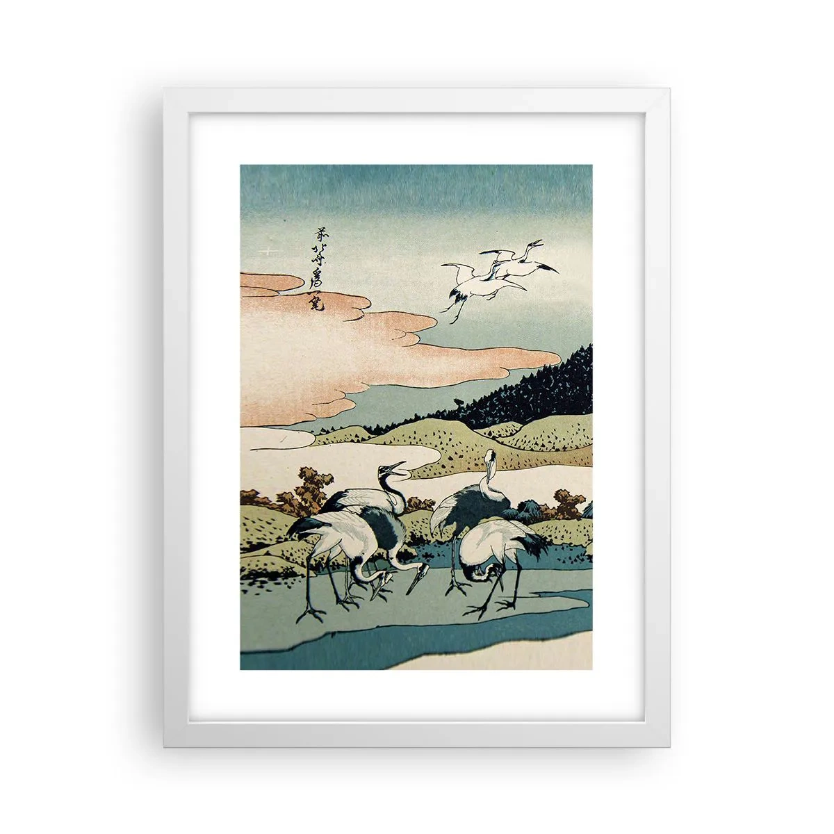 Plagát v bielom ráme - V japonskom duchu - 30x40 cm
