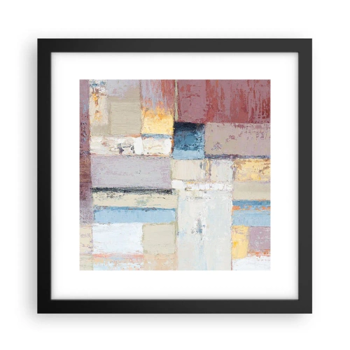 Plagát v čiernom ráme - Kľud geometrie - 30x30 cm