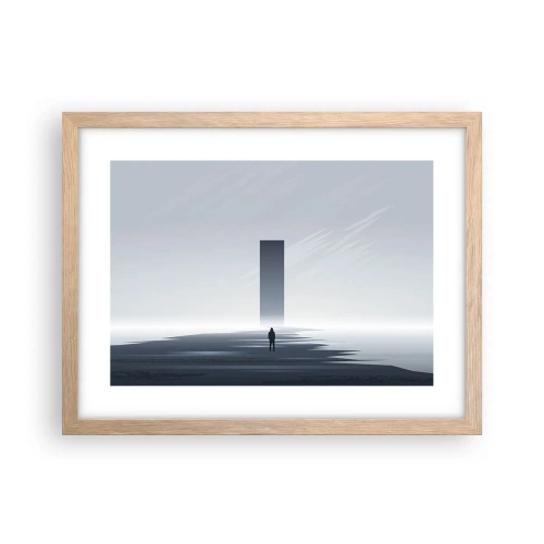 Plagát v ráme zo svetlého duba - Príležitosť alebo hrozba? - 40x30 cm