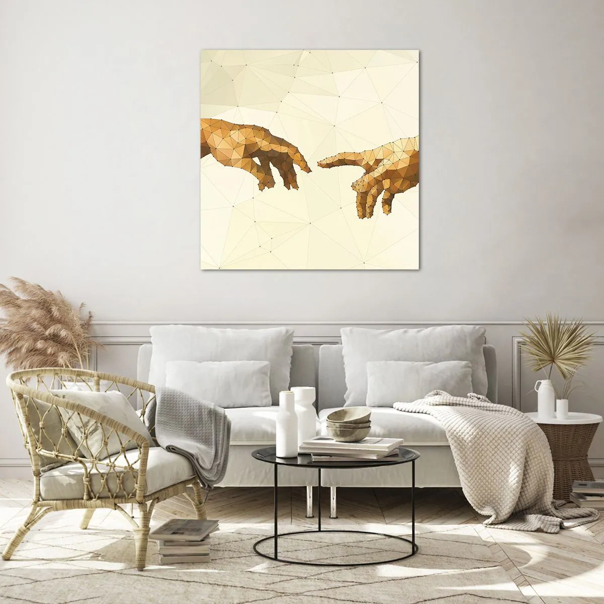 Obraz na skle - Božská geometria - 30x30 cm